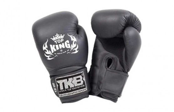 Боксёрские перчатки Top King Black "Super Air"